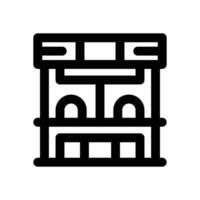 ticket box line icon. Clean and minimalist icon for websites, mobile apps, presentations, and logos. Fully scalable and customizable for any project. vector