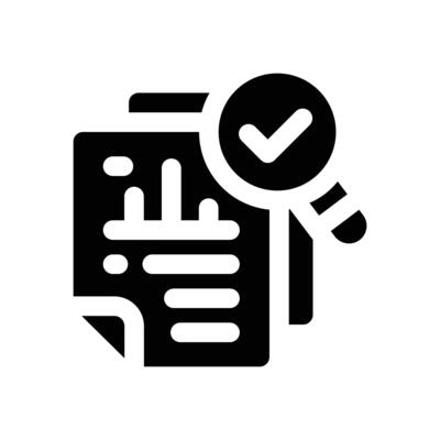 data research glyph icon. Strong and solid icon for websites, mobile interfaces, presentations, and visual branding. High quality and easy to edit.