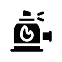 portable gas glyph icon. Strong and solid icon for websites and mobile apps. vector