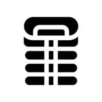 sleeping bag glyph icon. Strong and solid icon for websites and mobile apps. vector