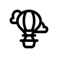 hot air balloon line icon. Clean and minimalist icon for websites and mobile apps. vector