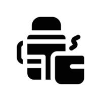 thermos glyph icon. Strong and solid icon for websites, mobile interfaces, presentations, and visual branding. High quality and easy to edit. vector