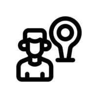 visit line icon. Clean and minimalist icon for websites and mobile apps. vector