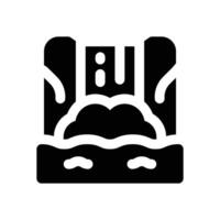 waterfall glyph icon. Strong and solid icon for websites and mobile apps. vector
