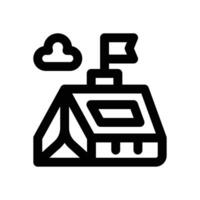 tent line icon. Clean and minimalist icon for websites and mobile apps. vector