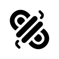 rope glyph icon. Strong and solid icon for websites and mobile apps. vector