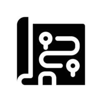 path glyph icon. Strong and solid icon for websites and mobile apps. vector