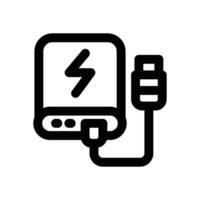 power bank line icon. Clean and minimalist icon for websites and mobile apps. vector