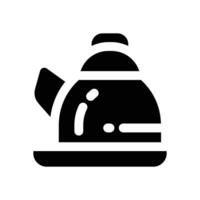 kettle glyph icon. Strong and solid icon for websites and mobile apps. vector