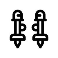 trekking pole line icon. Clean and minimalist icon for websites, mobile apps, presentations, and logos. Fully scalable and customizable for any project. vector