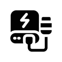 power bank glyph icon. Strong and solid icon for websites and mobile apps. vector