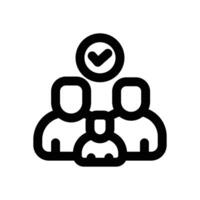family line icon. Clean and minimalist icon for websites, mobile apps, presentations, and logos. Fully scalable and customizable for any project. vector