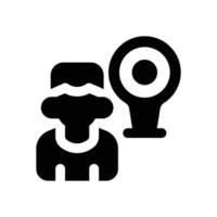 visit glyph icon. Strong and solid icon for websites and mobile apps. vector