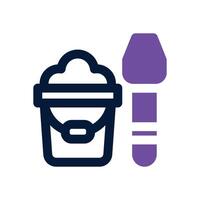 sand bucket dual tone icon. Sleek and modern icon for websites and mobile apps. vector