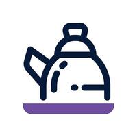 kettle dual tone icon. Sleek and modern icon for websites and mobile apps. vector
