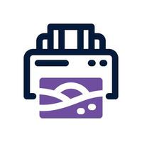printing dual tone icon. Sleek and modern icon for websites and mobile apps. vector