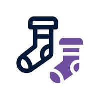 socks dual tone icon. Sleek and modern icon for websites and mobile apps. vector