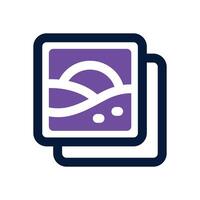 photo dual tone icon. Sleek and modern icon for websites and mobile apps. vector