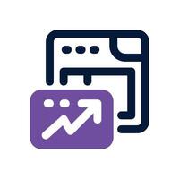 web trafic dual tone icon. Sleek and modern icon for websites and mobile apps. vector