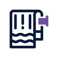 beach towel dual tone icon. Sleek and modern icon for websites and mobile apps. vector