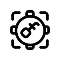 key target line icon. Clean and minimalist icon for websites and mobile apps. vector