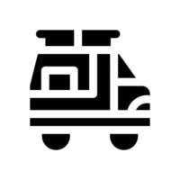 camper van glyph icon. Strong and solid icon for websites and mobile apps. vector