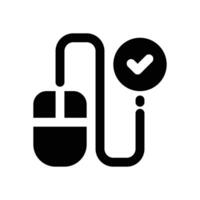 pay per click glyph icon. Strong and solid icon for websites and mobile apps. vector