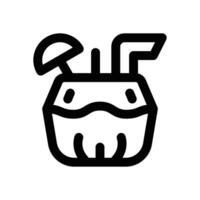coconut drink line icon. Clean and minimalist icon for websites and mobile apps. vector