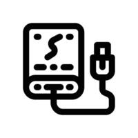 powerbank line icon. Clean and minimalist icon for websites, mobile apps, presentations, and logos. Fully scalable and customizable for any project. vector