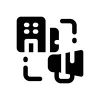 company ads glyph icon. Strong and solid icon for websites and mobile apps. vector