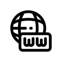 domain line icon. Clean and minimalist icon for websites, mobile apps, presentations, and logos. Fully scalable and customizable for any project. vector