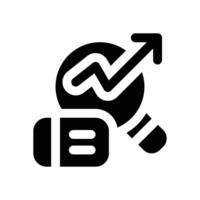seo optimization glyph icon. Strong and solid icon for websites and mobile apps. vector
