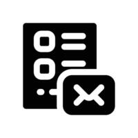 email checklist glyph icon. Strong and solid icon for websites and mobile apps. vector