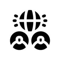 social network glyph icon. Strong and solid icon for websites, mobile interfaces, presentations, and visual branding. High quality and easy to edit. vector