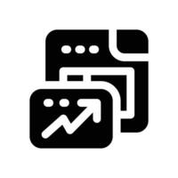 web trafic glyph icon. Strong and solid icon for websites and mobile apps. vector