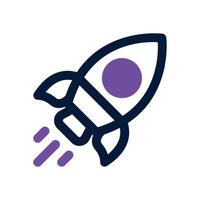 rocket duotone icon. Sleek and modern icon for websites, mobile apps, marketing materials, and corporate design. Fully scalable and ready to use. vector