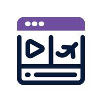 travel blog website dual tone icon. Sleek and modern icon for websites and mobile apps. vector