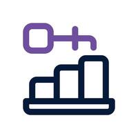 success key dual tone icon. Sleek and modern icon for websites and mobile apps. vector