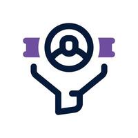 audience filter dual tone icon. Sleek and modern icon for websites and mobile apps. vector