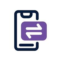 sharing dual tone icon. Sleek and modern icon for websites and mobile apps. vector