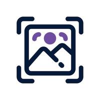 picture dual tone icon. Sleek and modern icon for websites and mobile apps. vector