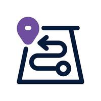 roadmap dual tone icon. Sleek and modern icon for websites and mobile apps. vector
