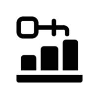 success key glyph icon. Strong and solid icon for websites and mobile apps. vector