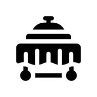 room service glyph icon. Strong and solid icon for websites and mobile apps. vector