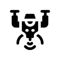 drone glyph icon. Strong and solid icon for websites and mobile apps. vector