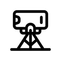 tripod line icon. Clean and minimalist icon for websites, mobile apps, presentations, and logos. Fully scalable and customizable for any project. vector