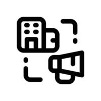 company ads line icon. Clean and minimalist icon for websites and mobile apps. vector