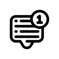 chat notification line icon. Clean and minimalist icon for websites and mobile apps. vector