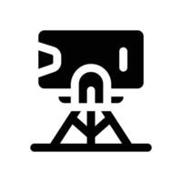 tripod glyph icon. Strong and solid icon for websites, mobile interfaces, presentations, and visual branding. High quality and easy to edit. vector