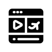 travel blog website glyph icon. Strong and solid icon for websites and mobile apps. vector